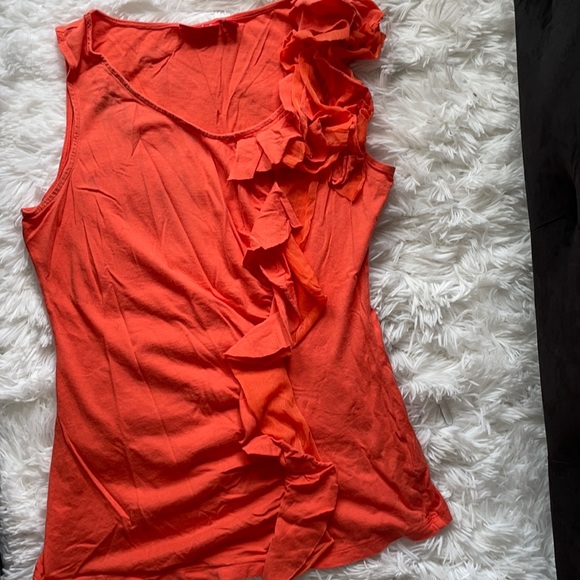 Orange floral tank top - Picture 3 of 6